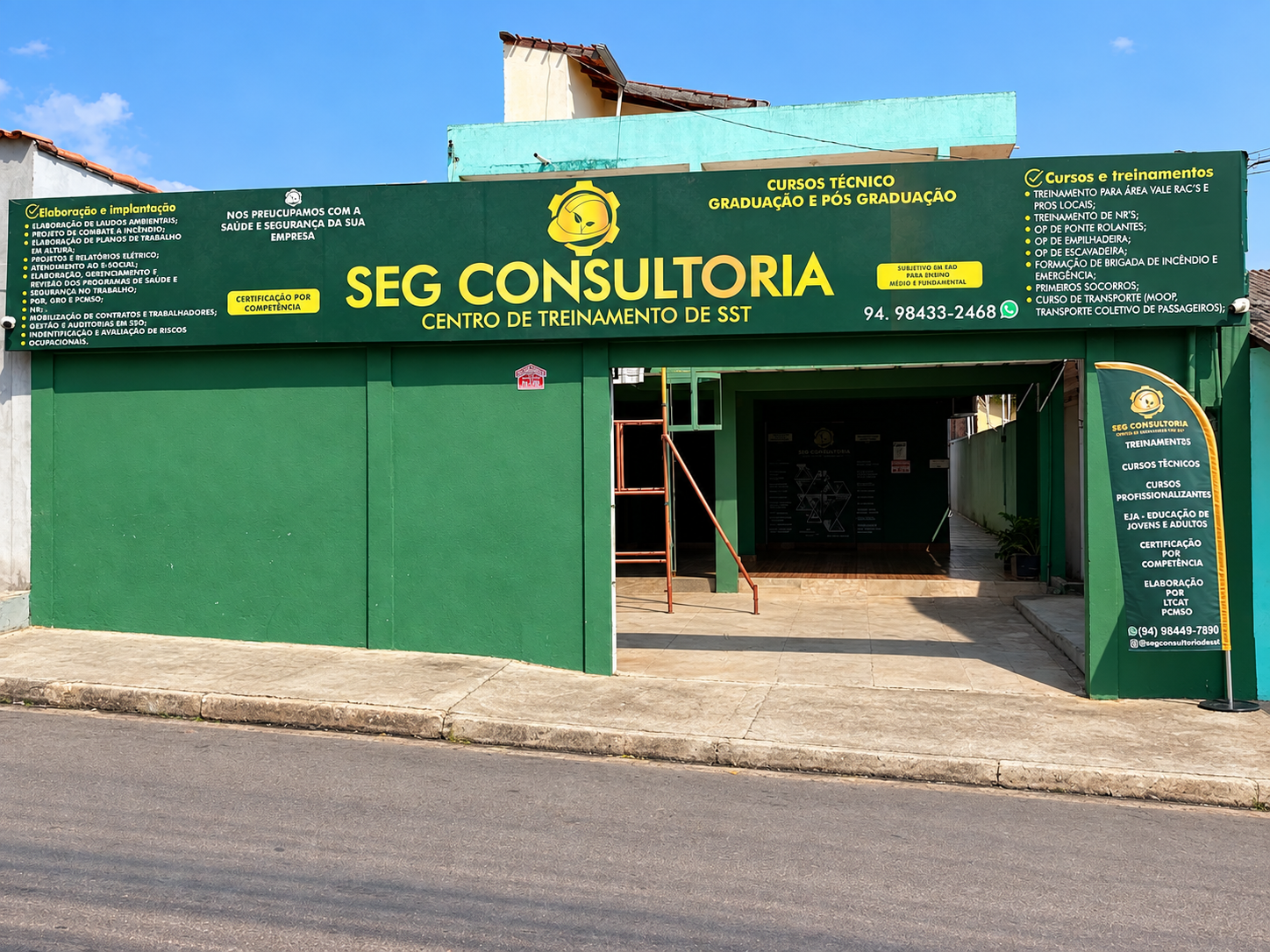 Fachada do Centro de Treinamento SEG Consultoria em Parauapebas